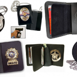 100% Genuine Leather Badge Holder Purse, ID Card Holder